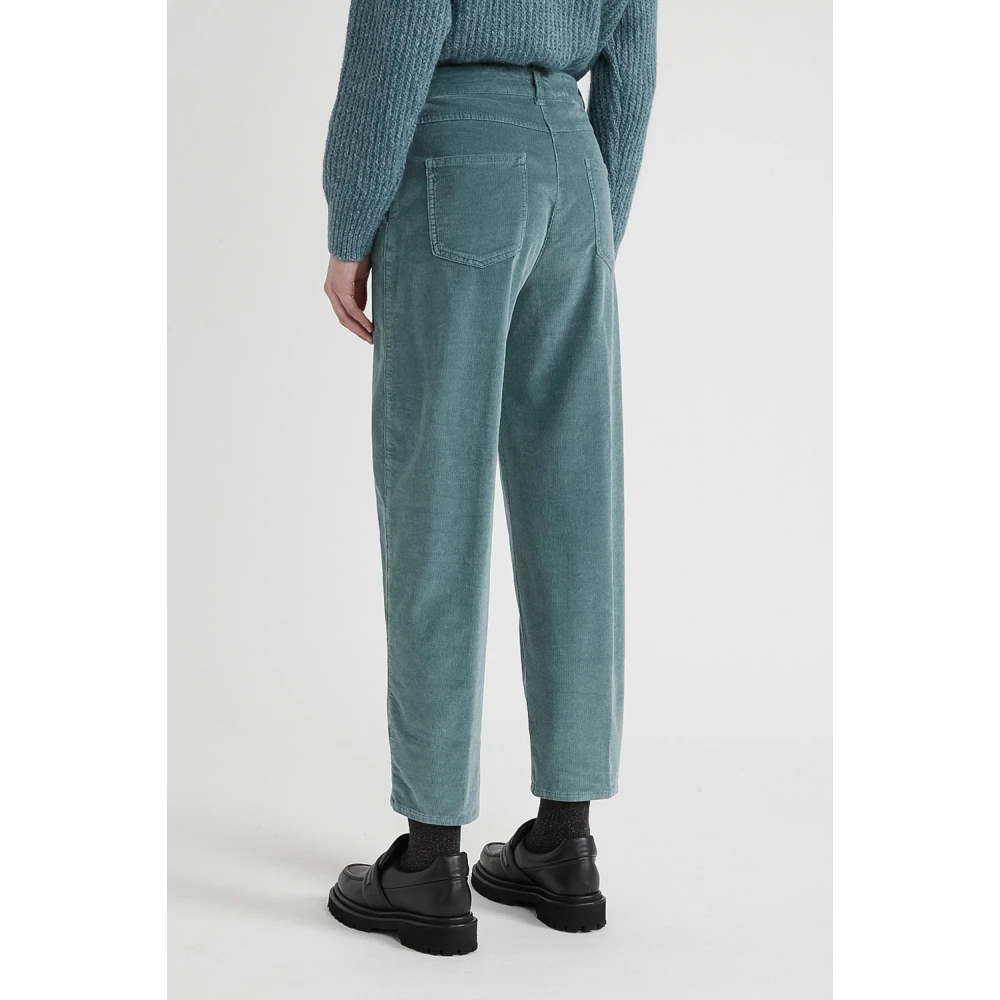 PESERICO Needlecord wortelbroek Green Dames