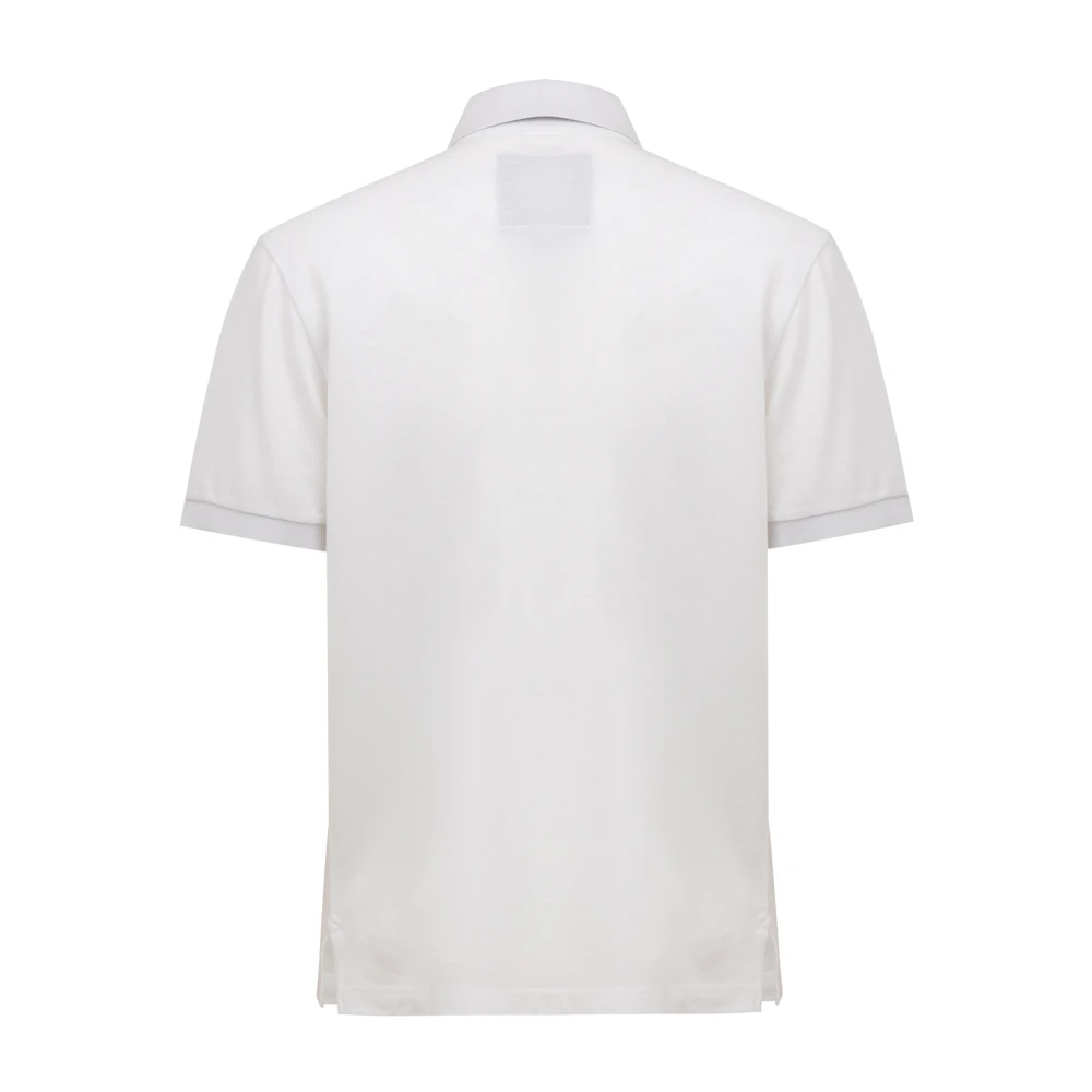 Canali Witte Polo Shirt met korte mouwen White Heren