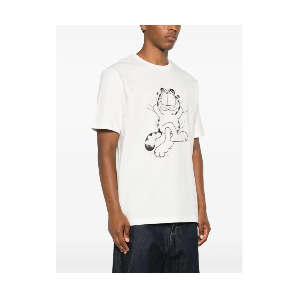 Iceberg Garfield Print Crew Neck T-shirt White Heren