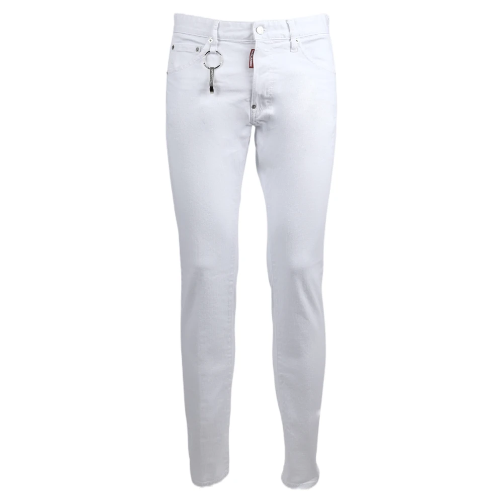 Dsquared2 Jeans med bomull och elastanblandning White, Dam