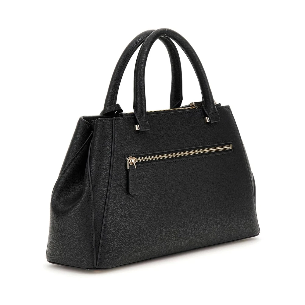 Guess Anadela 3 Compartiment Satchel Tas Zwart Black Dames