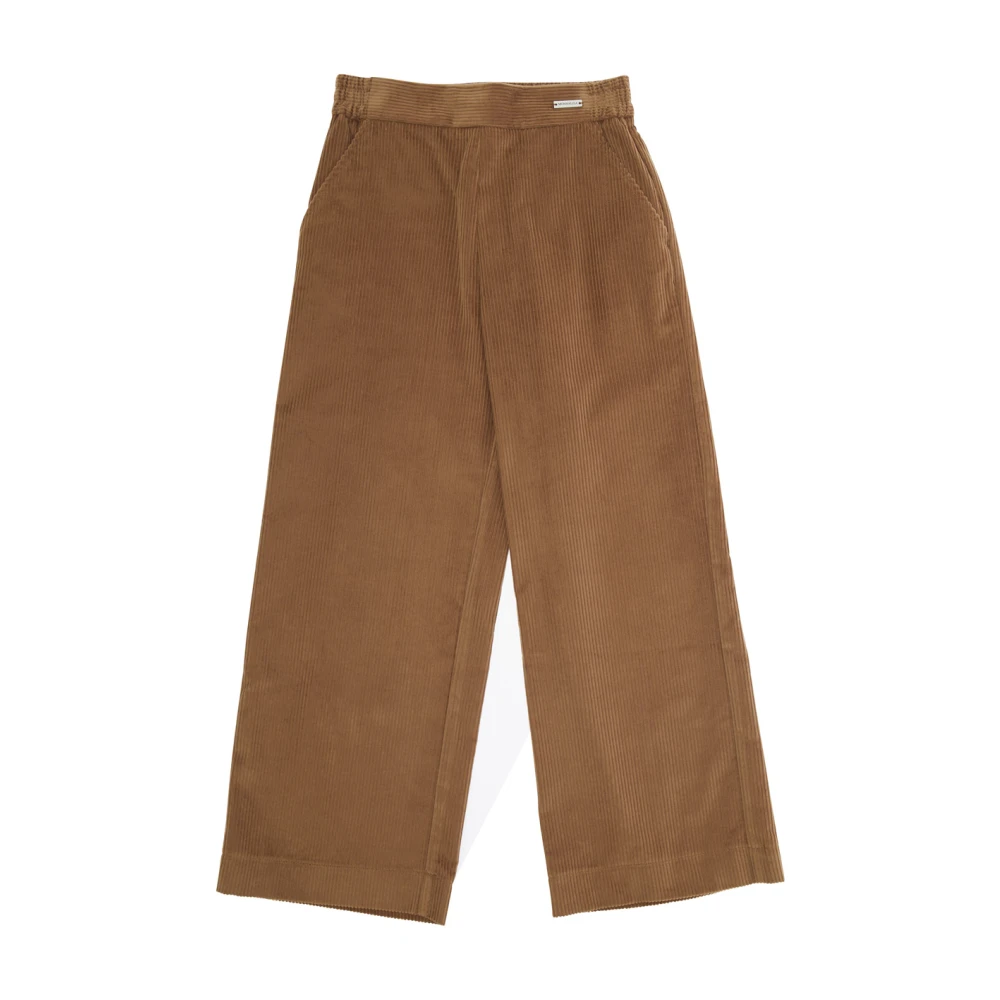 Monnalisa Girls Brown Velvet Cotton Trousers - Trousers - 10 Y - Kids