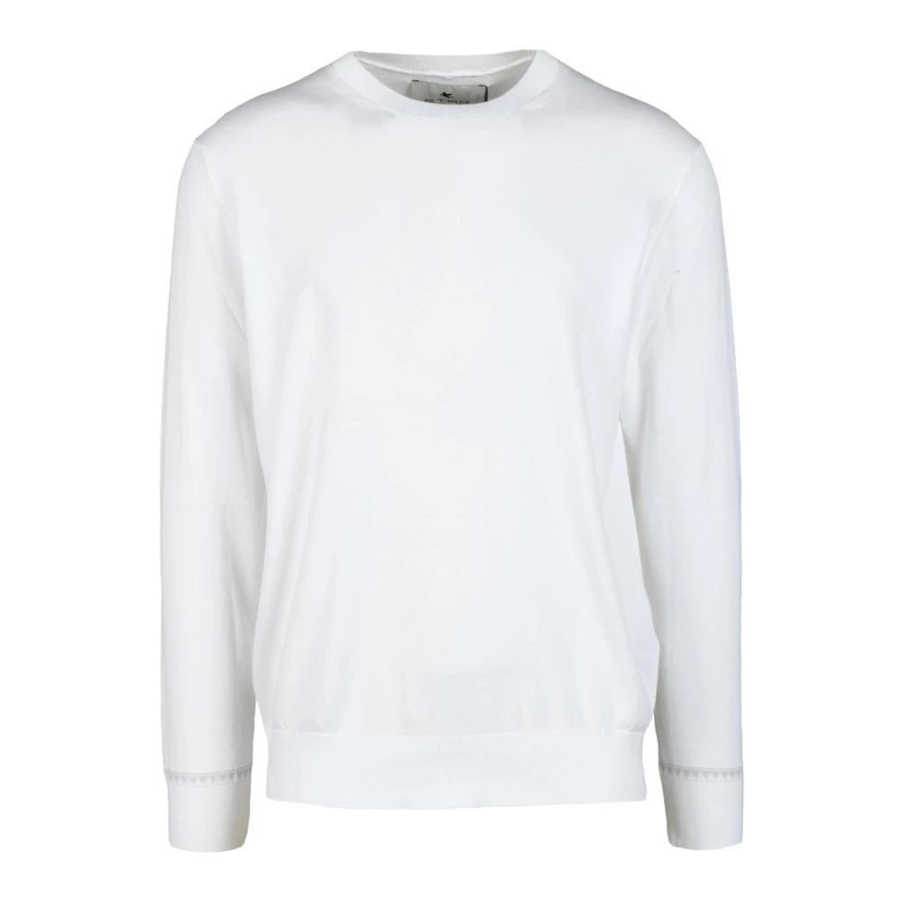 ETRO Katoenen Gebreide Trui White Heren