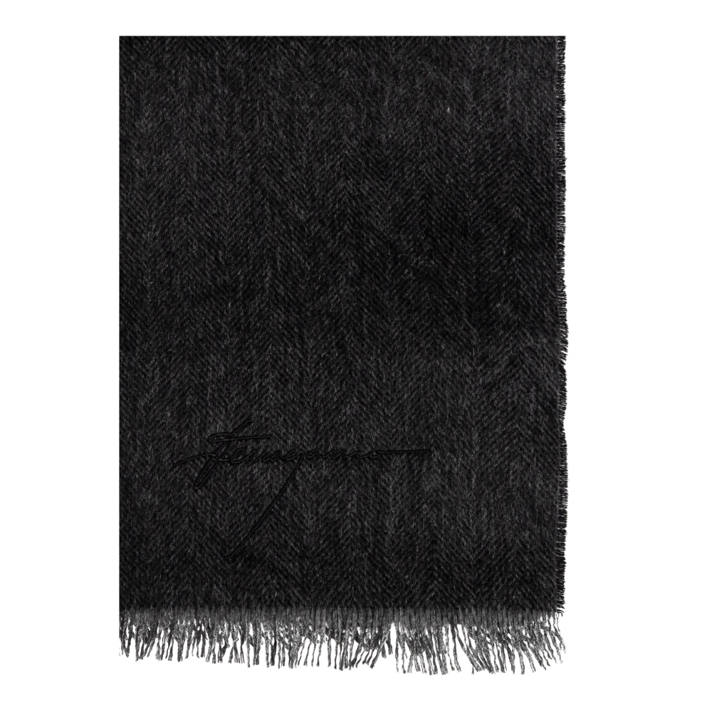 Salvatore Ferragamo Kasjmier sjaal Black Heren