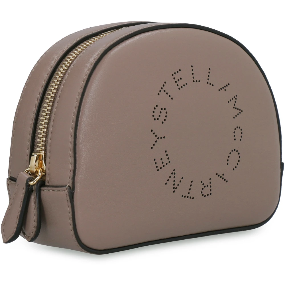 Stella Mccartney Logo Vegan Leren Toilettas Brown Dames