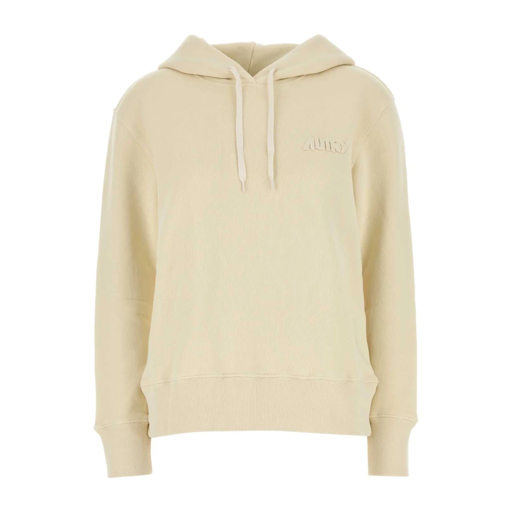 Autry Women's Beige Cream Cotton Main Sweatshirt - Hoodies - L - Sweatshirts & Hoodies