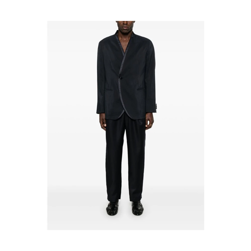 A.p.c. Navy Blauwe Chino Stijl Broek Blue Heren