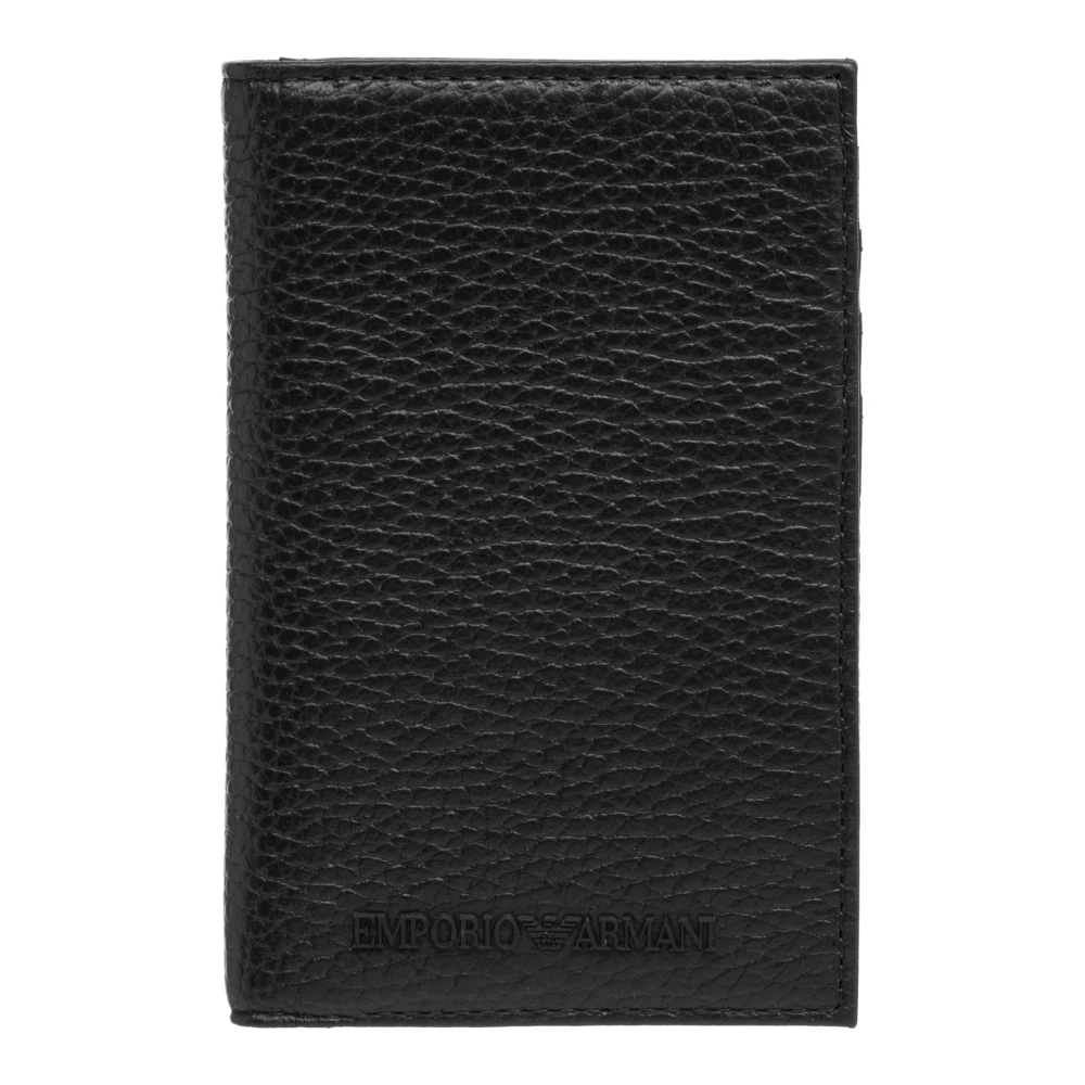 Emporio Armani Męski Czarny Akcesoria, Mężczyzna, One Size, Etui Na Karty Bez Zamykania