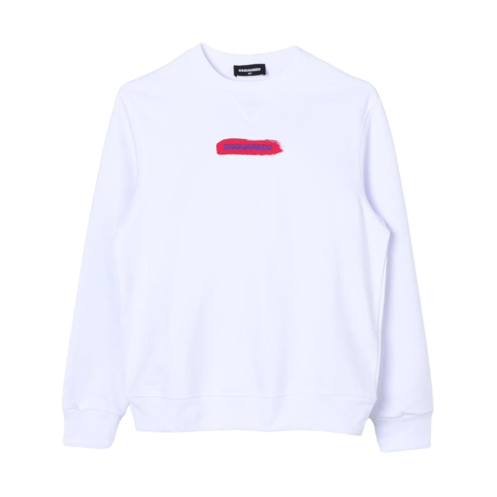 Dsquared2 Boys White Kids Sweatshirts, 8 Y, Kids Logo Jumper