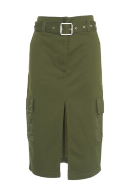 green-cargo-skirt-with-central-slit