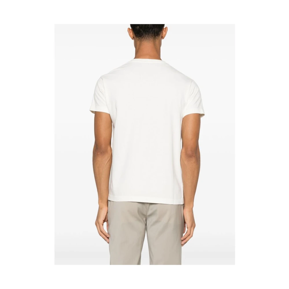 Tom Ford Witte V-hals Borstzak T-shirt White Heren