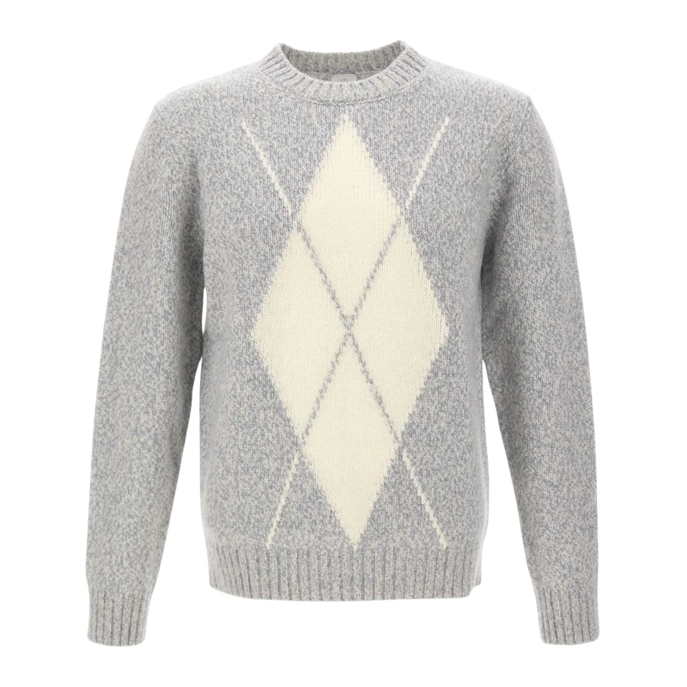 Eleventy Men's Gray Round-Neck Knitwear, 2XL, Round-Neck Knitwear