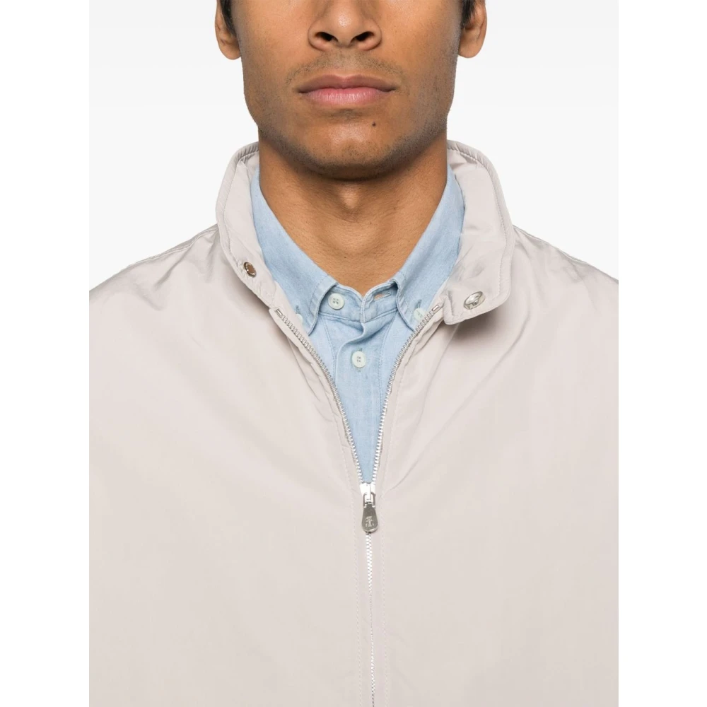 BRUNELLO CUCINELLI Ecru Mouwloze Ritsjas Beige Heren