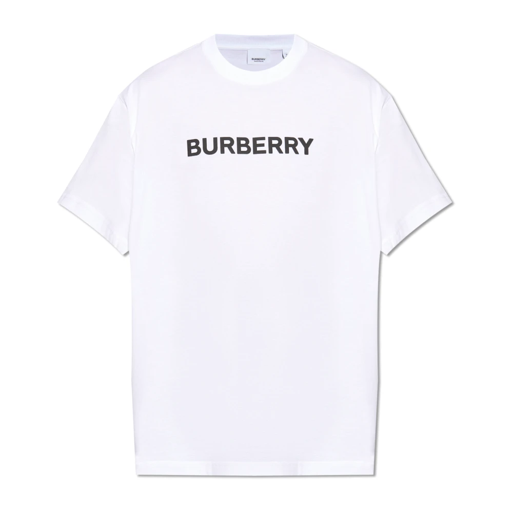 Burberry Logo Print Crew Neck T-shirts en Polos White