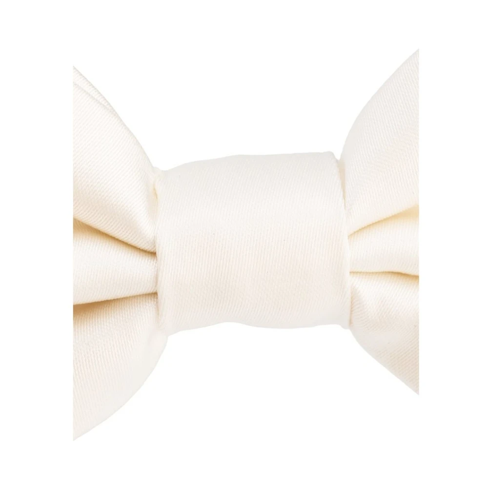 Dolce & Gabbana Witte Zijden Klassieke Vlinderdas White Heren