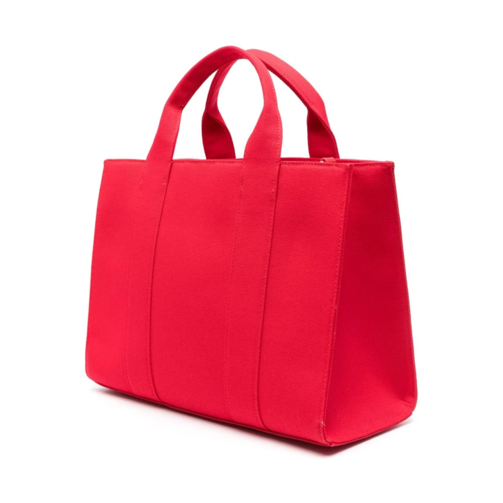 Karl Lagerfeld Tote M Rood Canvas Cirkelvormig Logo Red Dames