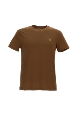 Ribbad T-shirt med rund hals