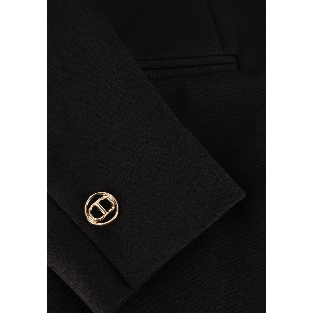 Twinset Zwarte Mini Jurk voor Chique Gelegenheden Black Dames