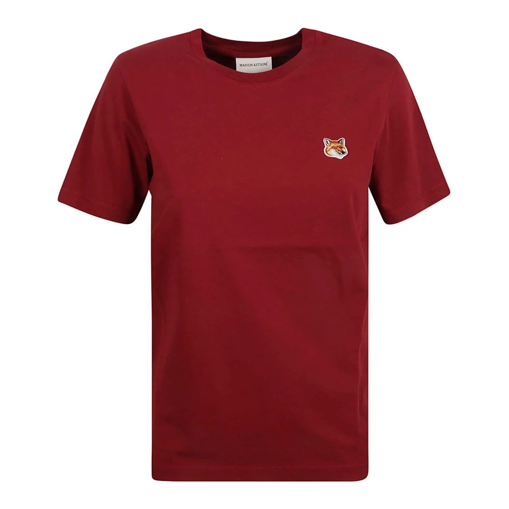 Maison Kitsuné Vos Hoofd Patch T-shirt Red Dames