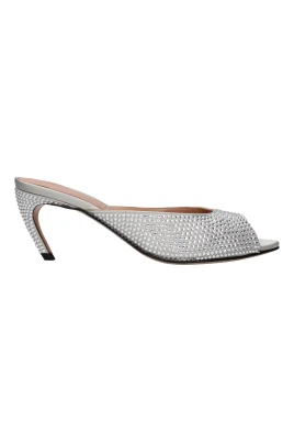 Satin Stiletto Heel Sandals