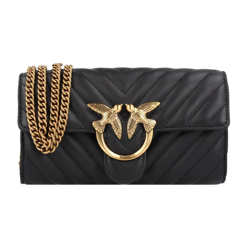 Pinko Women's Black Wallet Large