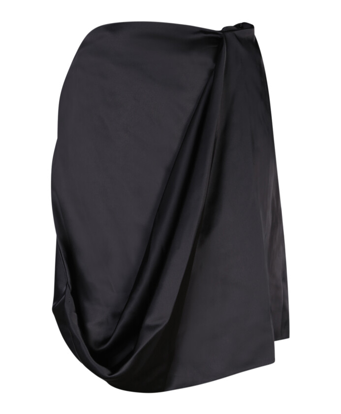 black-satin-skirt