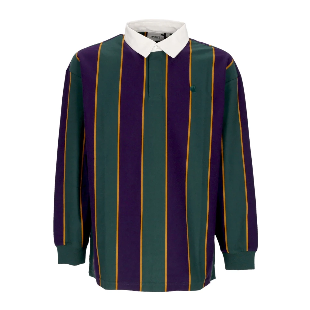Carhartt WIP Gestreept poloshirt met lange mouwen Multicolor Heren