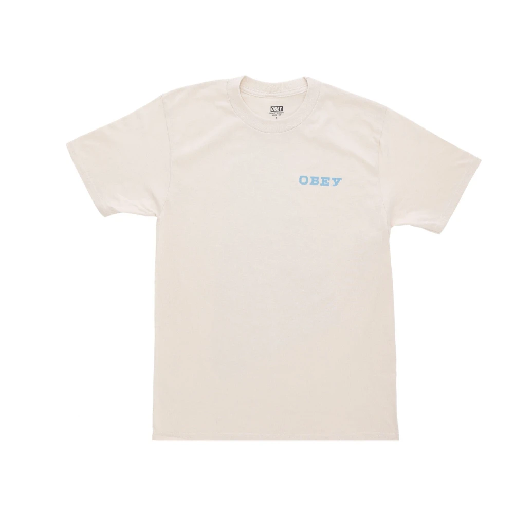 Obey Klassieke crèmekleurige heren T-shirt Beige Heren