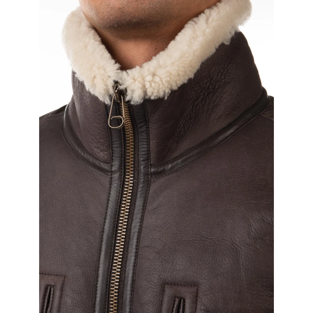 Ten C Shearling Gevoerde Jas Brown Heren