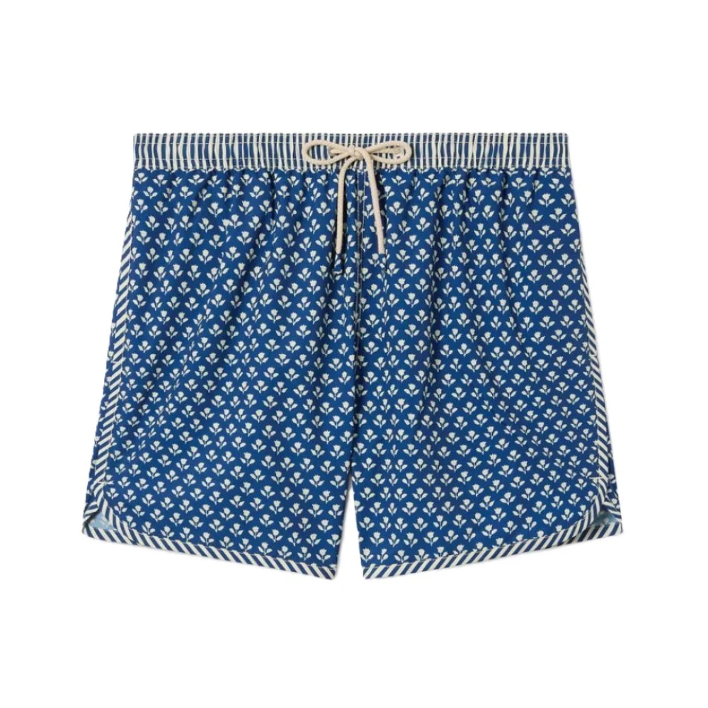 Mc2 Saint Barth Men's Blue Beachwear, 2XL, Comporta Batik Swimsuit