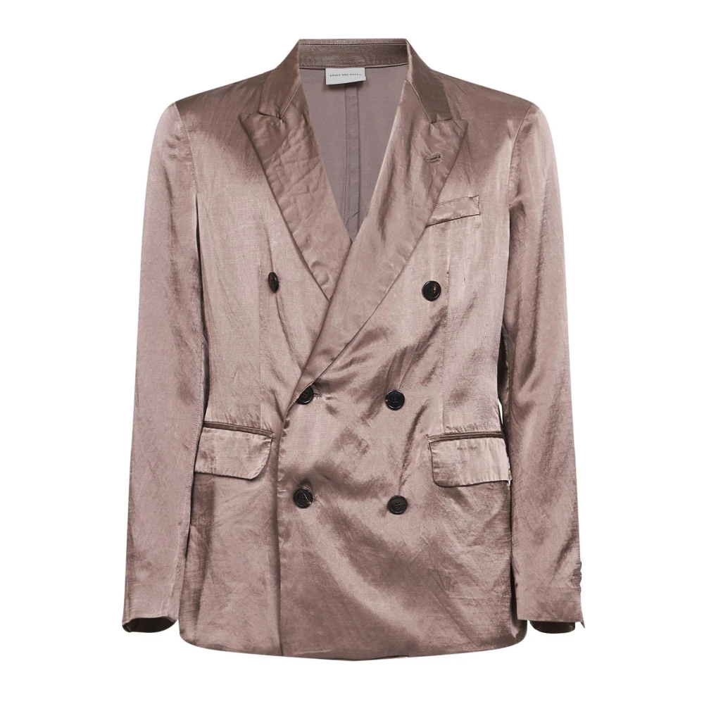 Dries Van Noten Men's Pink Blazers, M, Double-Breasted Blazer