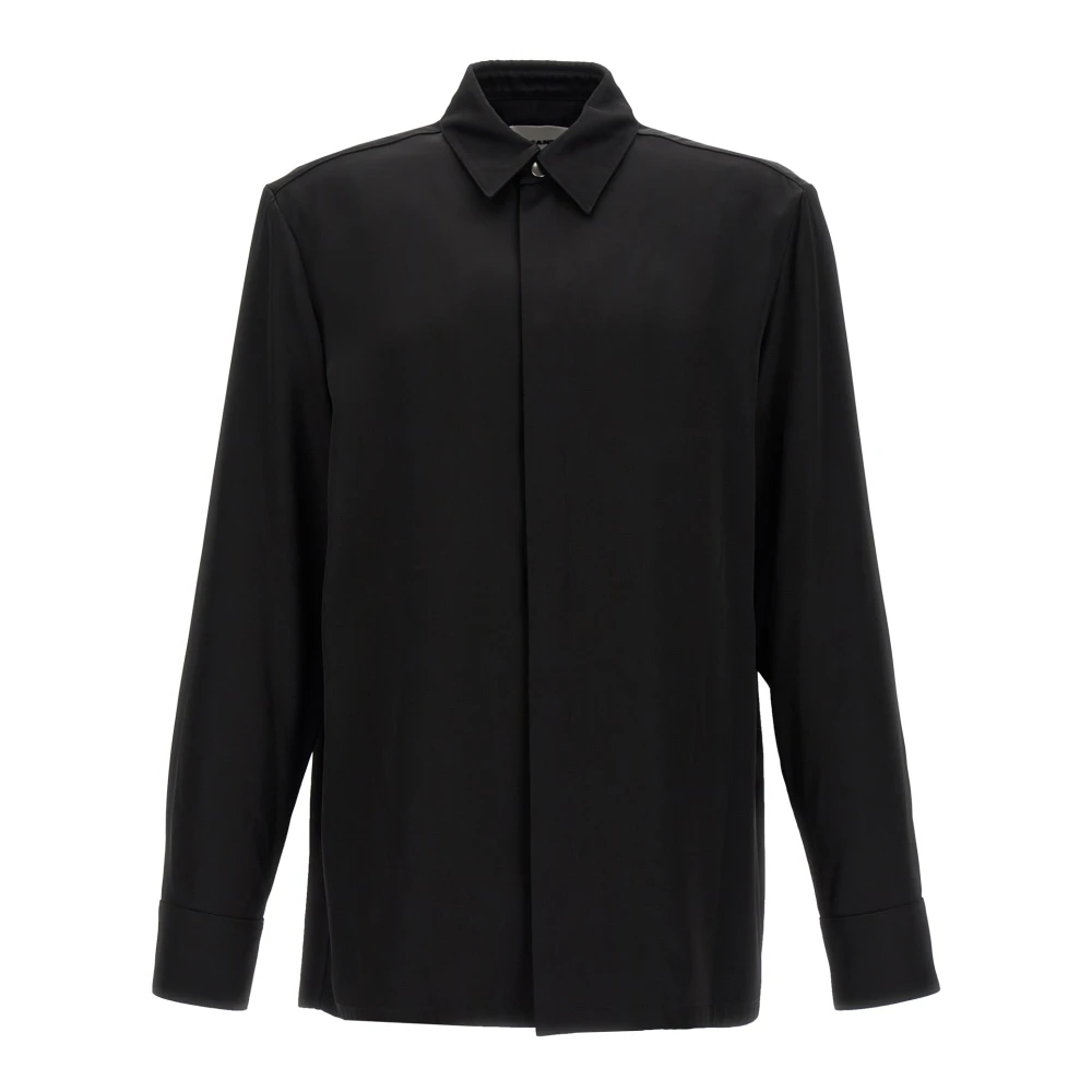 Jil Sander Men's Black Casual Shirts, L, Shirts