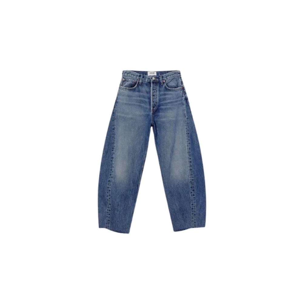 Agolde Hoge Taille Luna Stuk Jeans Blue Dames