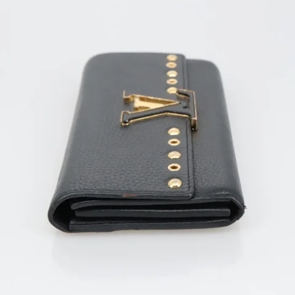 Louis Vuitton Vintage Pre-owned Leather wallets Black Dames