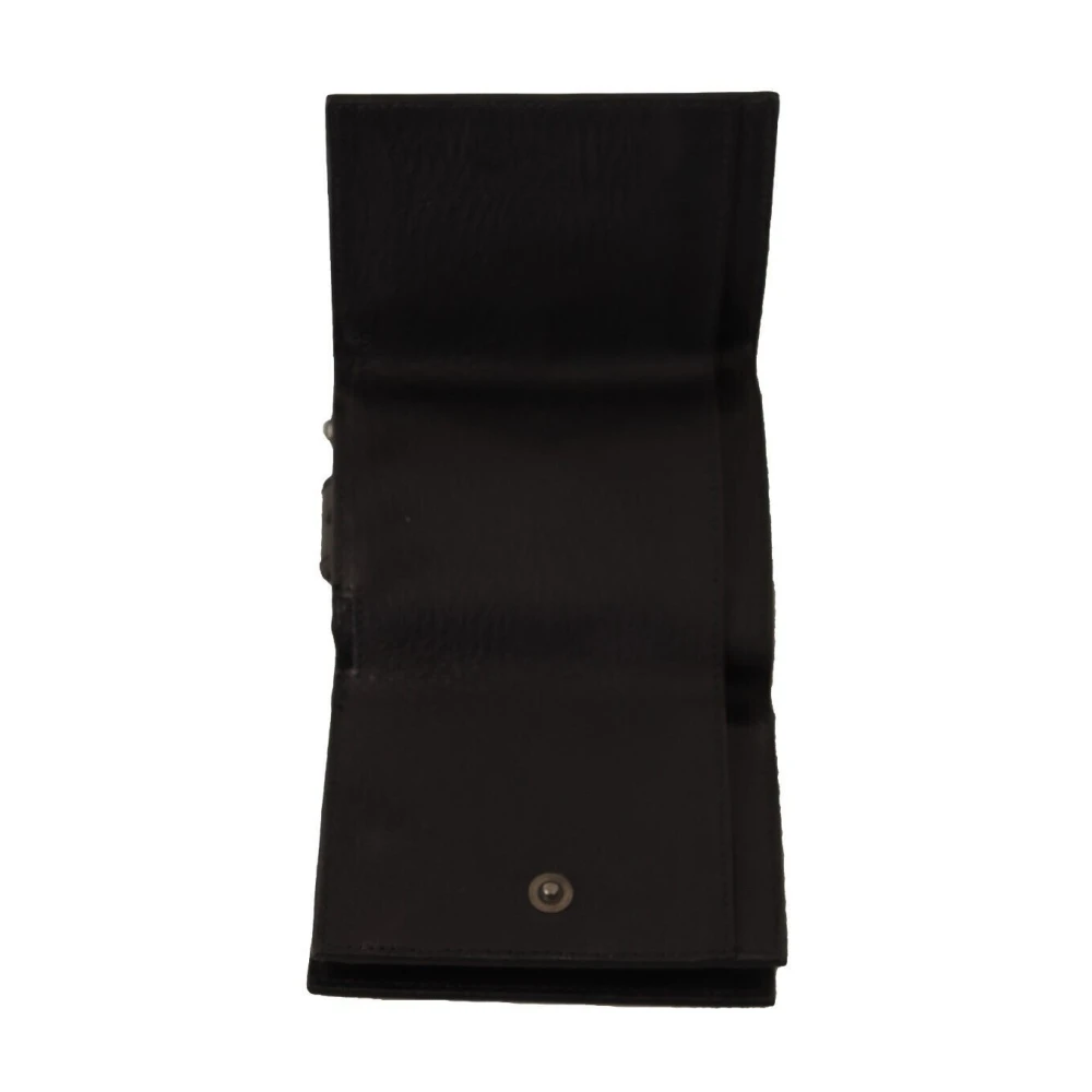 Dolce & Gabbana Elegant Trifold Lederen Multi-Kit Accessoire Black Dames