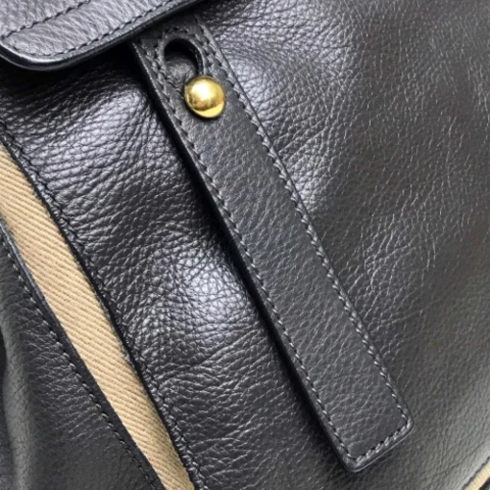 Yves Saint Laurent Vintage Pre-owned Cotton handbags Black Dames