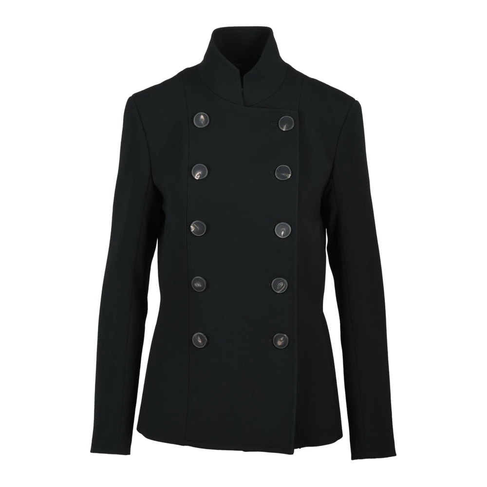 Seafarer Vrouw Zwart Jassen Dames, S, Wol, Dubbelbreasted Wollen Jas