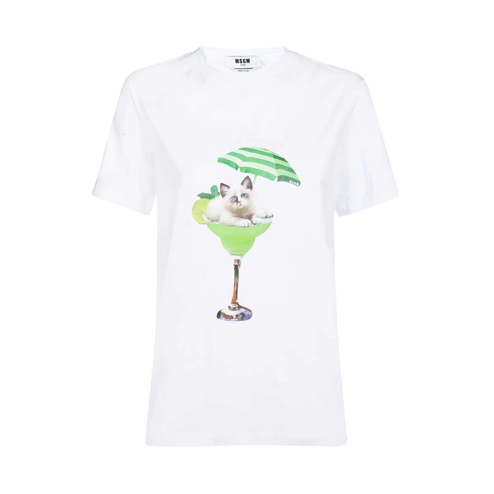 Msgm - Tops > T-Shirts - White - Msgm - Modalova