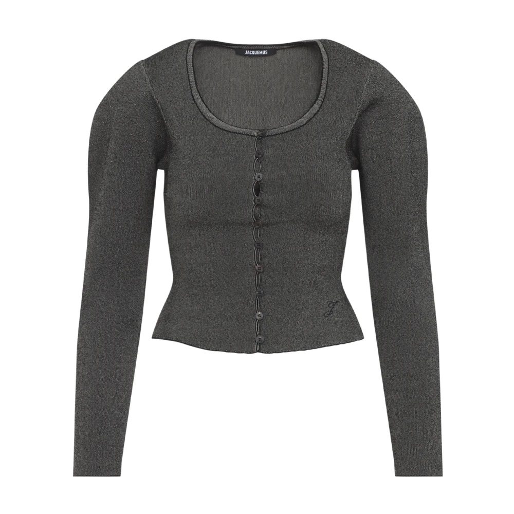 Jacquemus Gray Sera Cardigan - Female - Cardigans - Xs - Knitwear