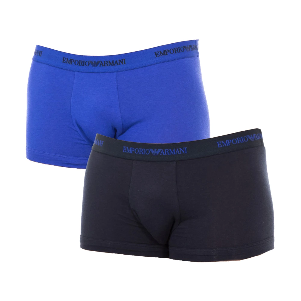 Emporio Armani Men's Multicolor Underpants, S, 2-Pack Retro Boxers, Elastic Cotton