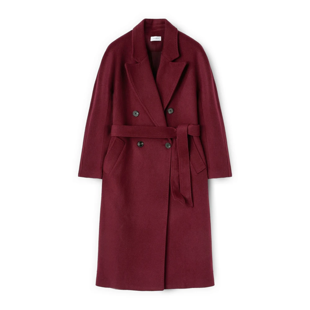 Motivi Mujer Rojo - Abrigo Cruzado En Mezcla De Lana Drap - Coats - M - Abrigo Cruzado En Mezcla De Lana Drap