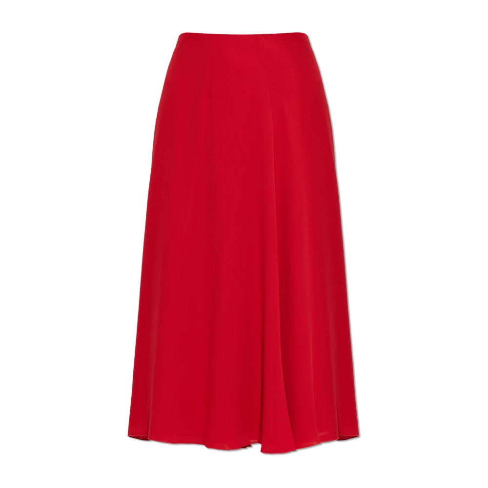 Valentino Garavani , Midi Skirts, Female, Red, S, Silk Skirt