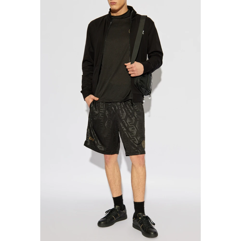 Emporio Armani EA7 T-shirt met logo Black Heren