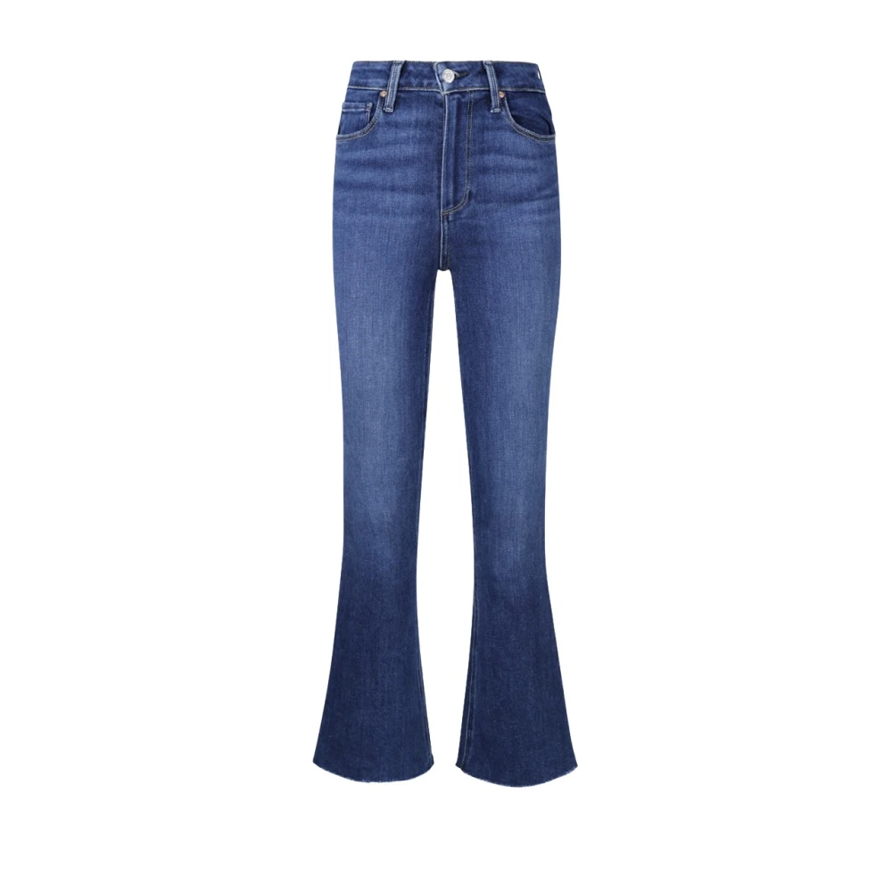 Paige Seamed Beltloops & Ruwe Zoom Jeans Blue Dames