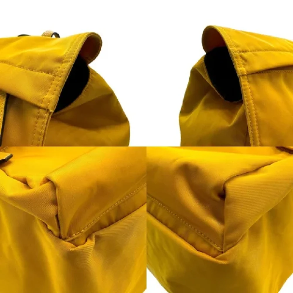 Fendi Vintage Pre-owned Fabric backpacks Yellow Heren
