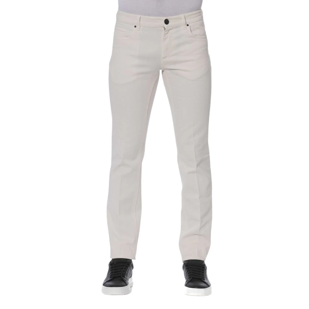 Trussardi Witte katoenen jeans & broek White Heren