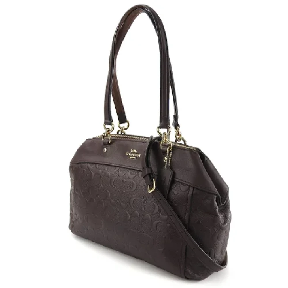 Coach Pre-owned Leather handbags Purple Dames