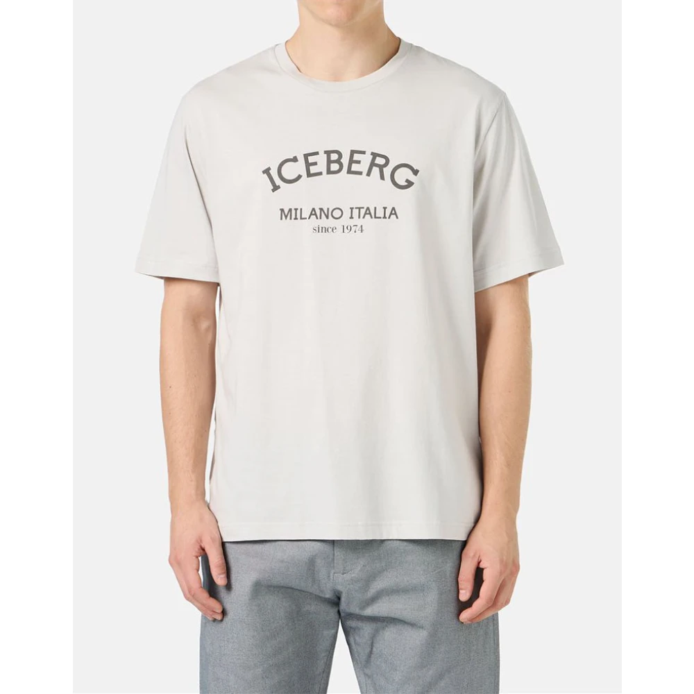 Iceberg T-shirt met ijsberglogo Gray Heren