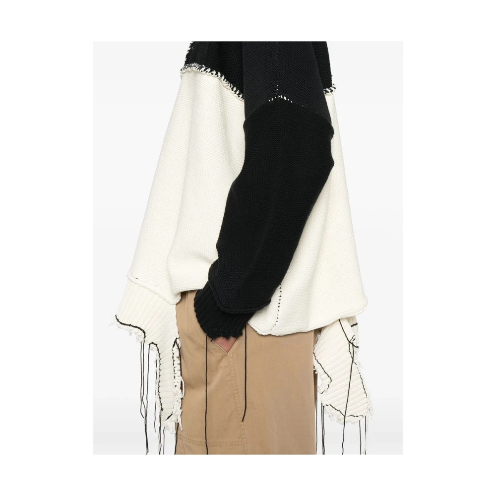 Isabel Benenato Beige Ribgebreide Trui met Vlechtdetails Multicolor Heren