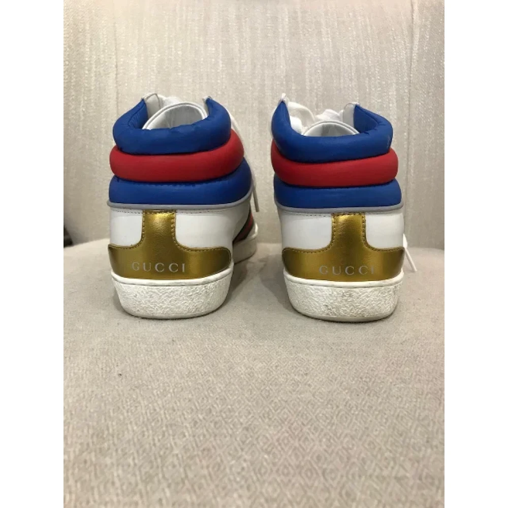 Gucci Vintage Pre-owned Leather sneakers White Heren